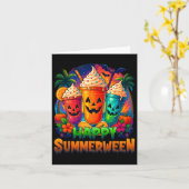 Jack-o-lantern Summerween Sfeer Skelet Zomer Water Kaart (Gele Bloem)