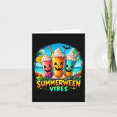 Jack-o-lantern Summerween Vibes Skelet Zomer Wa Kaart (Voorkant)
