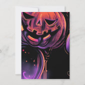 Jack-O-Lantern Swirl Halloween Party Kaart (Achterkant)