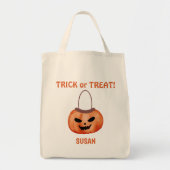 Jack O Lantern Trick or treat Happy Halloween Tote Bag (Voorkant)