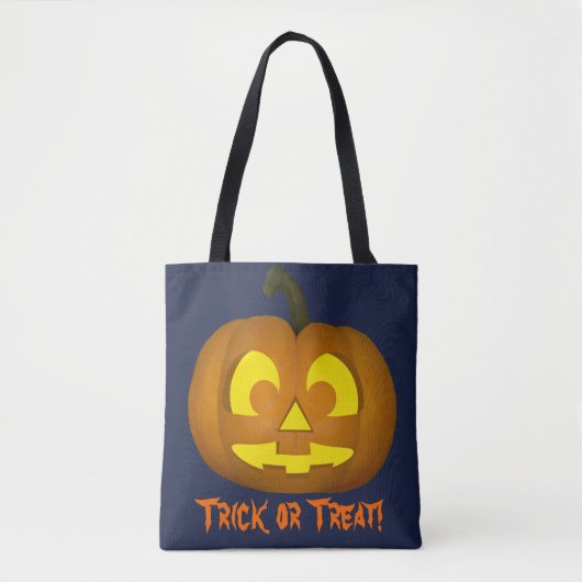 Jack O' Lantern Trick or treat Tote Bag (Voorkant)