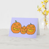 Jack-o'-Lantern Trio kaart (Gele Bloem)