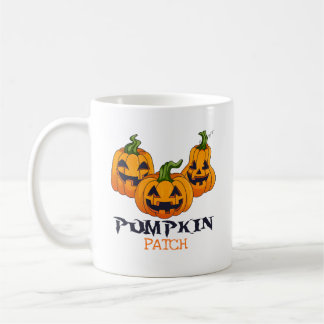 Jack O Lantern Trio Pompoenveld Met Grappige Woord Koffiemok