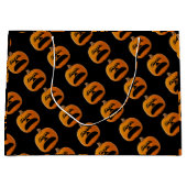 Jack o Lantern Unhappy Face Halloween Pumpkin, ZSG Groot Cadeauzakje (Voorkant)