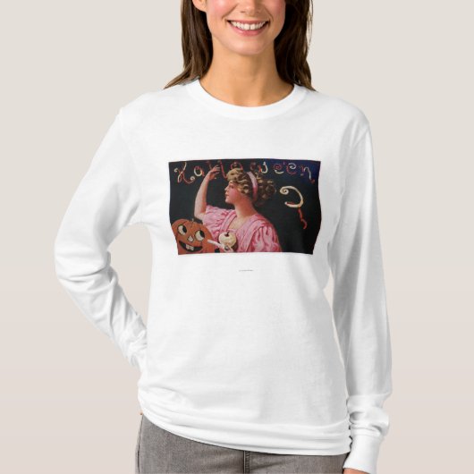 Jack-O-Lantern van Voman Peeling Apple T-shirt (Voorkant)