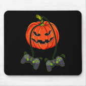 Jack O Lantern Video Gamer Controllers Halloween B Muismat (Voorkant)