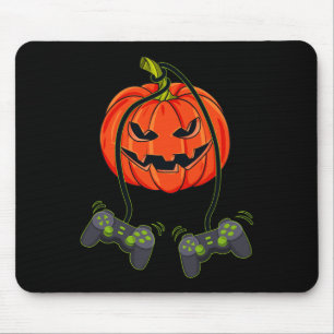 Jack O Lantern Video Gamer Controllers Halloween B Muismat