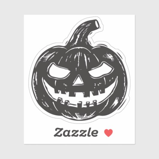 Jack-o'-lantern vinyl sticker (Vel)