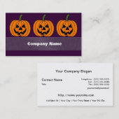 Jack O' Lantern Visitekaartje (Voorkant / Achterkant)