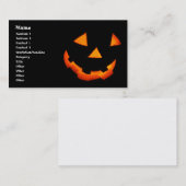 Jack-o'-Lantern visitekaartjes (Voorkant / Achterkant)