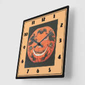 Jack O Lantern Wall Clock Vierkante Klok (Hoek)