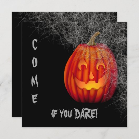 Jack o Lantern Web Halloween Party Kaart (Voorkant / Achterkant)