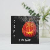 Jack o Lantern Web Halloween Party Kaart (Staand voorkant)