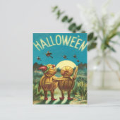 Jack O' Lantern Wezens Monster Heks Briefkaart (Staand voorkant)