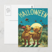 Jack O' Lantern Wezens Monster Heks Briefkaart (Voorkant / Achterkant)