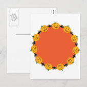 Jack O Lantern Wreath Briefkaart (Voorkant / Achterkant)