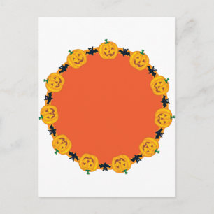 Jack O Lantern Wreath Briefkaart
