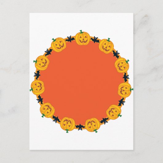 Jack O Lantern Wreath Briefkaart (Voorkant)