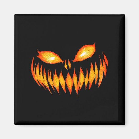Jack O Lantern Y Carved Pumpkin Face Halloween Cos Magneet (Voorkant)