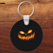 Jack O Lantern Y Carved Pumpkin Face Halloween Cos Sleutelhanger (Voorkant)