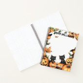 Jack o Lantern, zwarte katten en vogelverschrikker Notitieboek (Binnen)