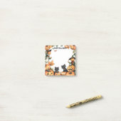 Jack o Lantern, zwarte katten en vogelverschrikker Post-it® Notes (Op bureau)