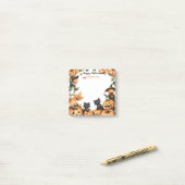Jack o Lantern, zwarte katten en vogelverschrikker Post-it® Notes (Op bureau)