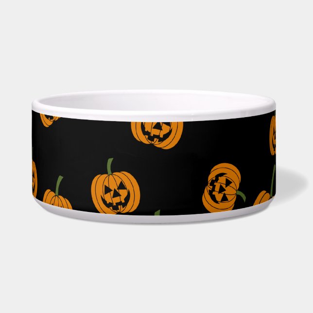 Jack O' Lanterns achtergrond Voerbakje (Voorkant)