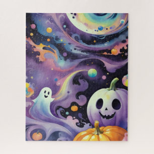 Jack-O'-Lanterns en vriendelijke fantomen in de ru Legpuzzel