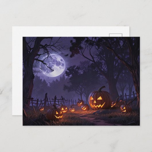 Jack O' Lanterns Halloween Briefkaart (Voorkant / Achterkant)