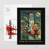 Jack O Lanterns op Water  Halloween Bloody Uitnodiging Briefkaart (Voorkant / Achterkant)