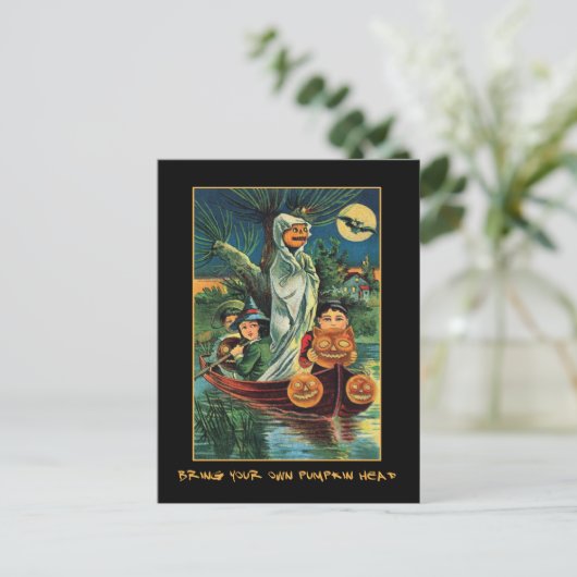 Jack O Lanterns op Water  Halloween Bloody Uitnodiging Briefkaart (Staand voorkant)