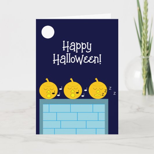 Jack-o'-Lanterns van Whimsy: Blank Halloween Kaart (Voorkant)