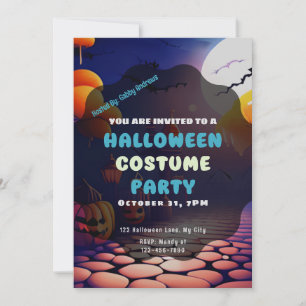 Jack-O' Lanterns Volle Maan griezelig Halloween Kaart