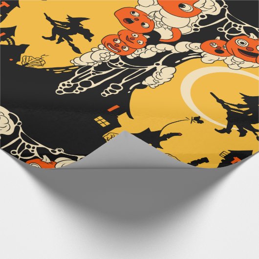  Jack o' Lanwinding en vliegende heks Cadeaupapier (Hoek)