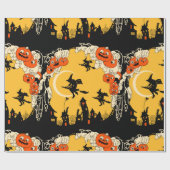  Jack o' Lanwinding en vliegende heks Cadeaupapier (Vlak)