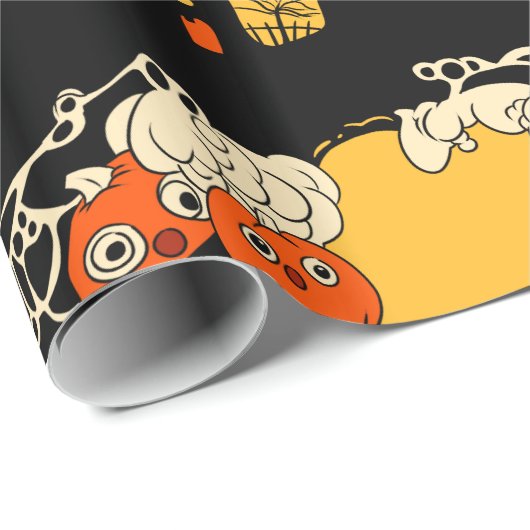  Jack o' Lanwinding en vliegende heks Cadeaupapier (Rol Hoek)