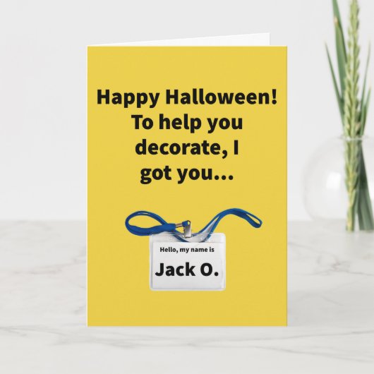 Jack O. Lanyard - Halloween Kaart (Voorkant)