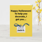 Jack O. Lanyard - Halloween Kaart (Gele Bloem)