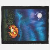 Jack-o-Moon Fleece Deken (Voorkant (Horizontaal))