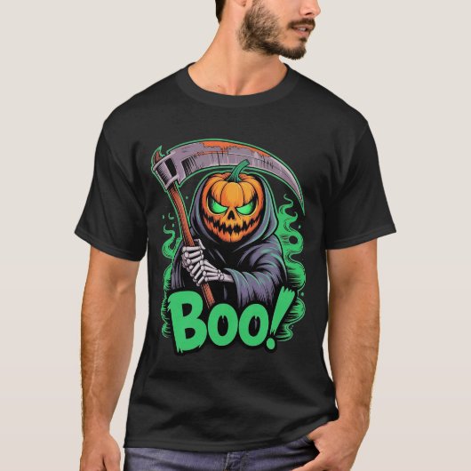 Jack-O-Reaper Halloween T-shirt (Voorkant)