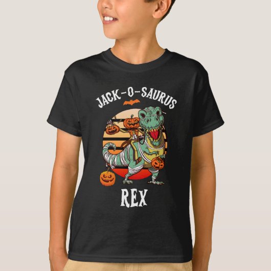 Jack-o-saurus Rex, Pumpkinsaurus, Pumpkin Dinosaur T-shirt (Voorkant)