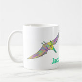 Jack odactyl Kleurrijke Pterodactylus Dinosauriër Koffiemok (Links)