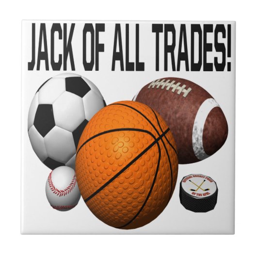 Jack of all trades tegeltje (Voorkant)