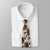 Jack of Clubs Card Design Mannen Necktie Stropdas (Gebonden)
