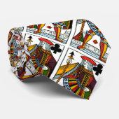 Jack of Clubs Card Design Mannen Necktie Stropdas (Opgerold)