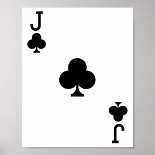 Jack of Clubs kostuum Halloween kaartspel Poster