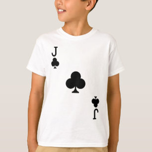 Jack of Clubs kostuum Halloween kaartspel T-shirt
