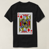 Jack of Diamonds Kaart T-Shirt Poker Player (Design voorkant)