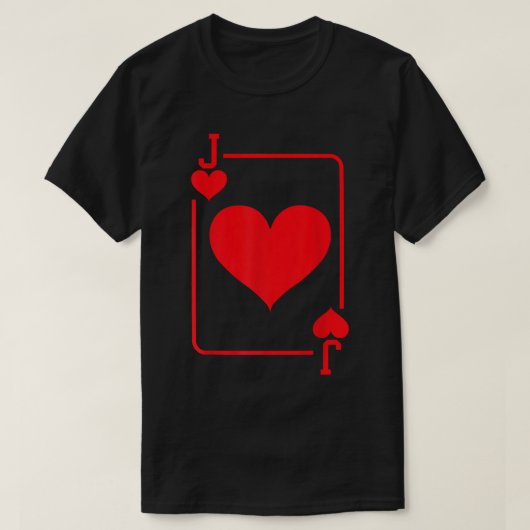 Jack of Hearts Kaart Halloween Costume Red T-shirt (Design voorkant)
